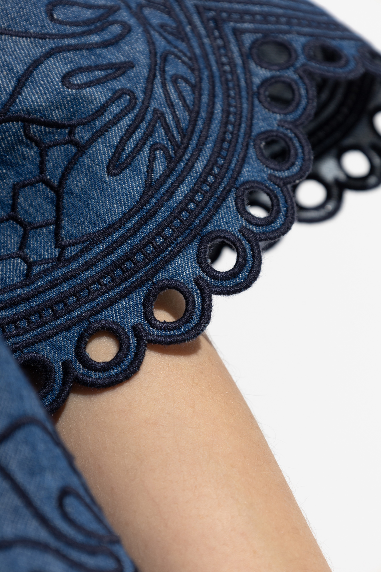 Zimmermann Denim shirt with decorative embroidery | Women's